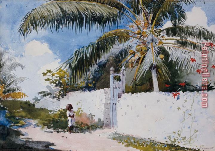 Winslow Homer A Garden in Nassau
